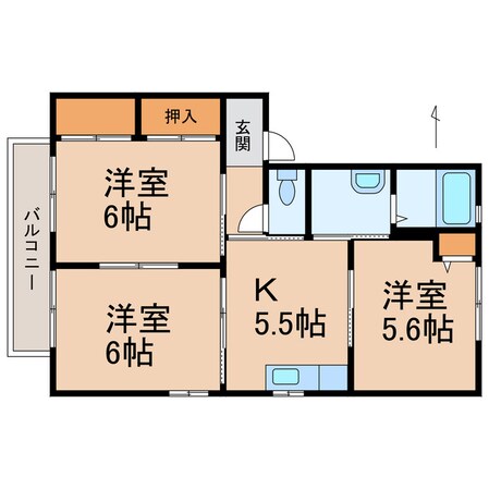 打田駅 徒歩10分 2階の物件間取画像